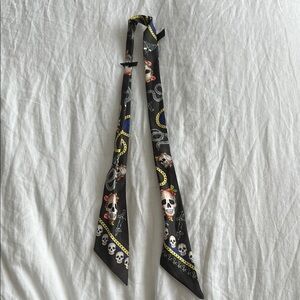 Skull Print Black Scarf - Apple Watch wrist band